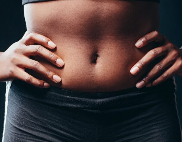 deep skin person's stomach